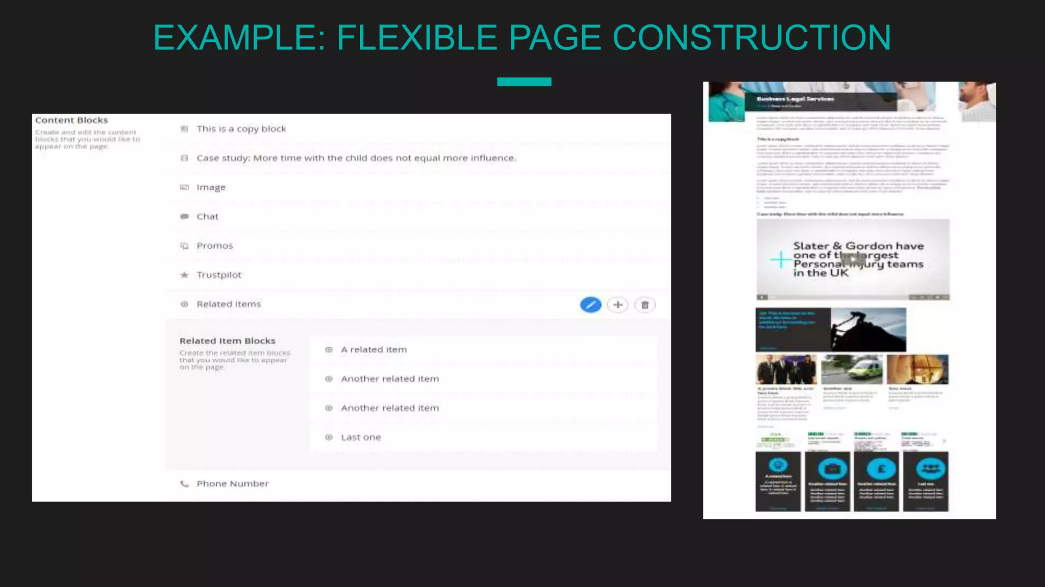 EXAMPLE: FLEXIBLE PAGE CONSTRUCTION
 