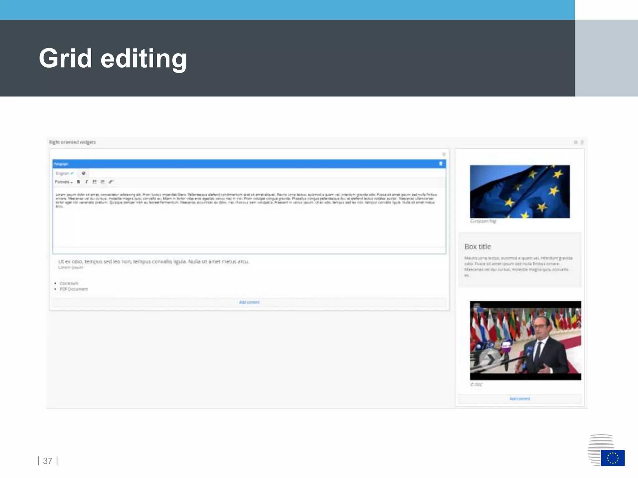 ｜37｜
Grid editing
 