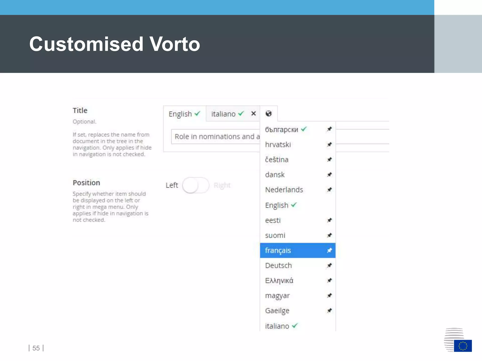 ｜55｜
Customised Vorto
 