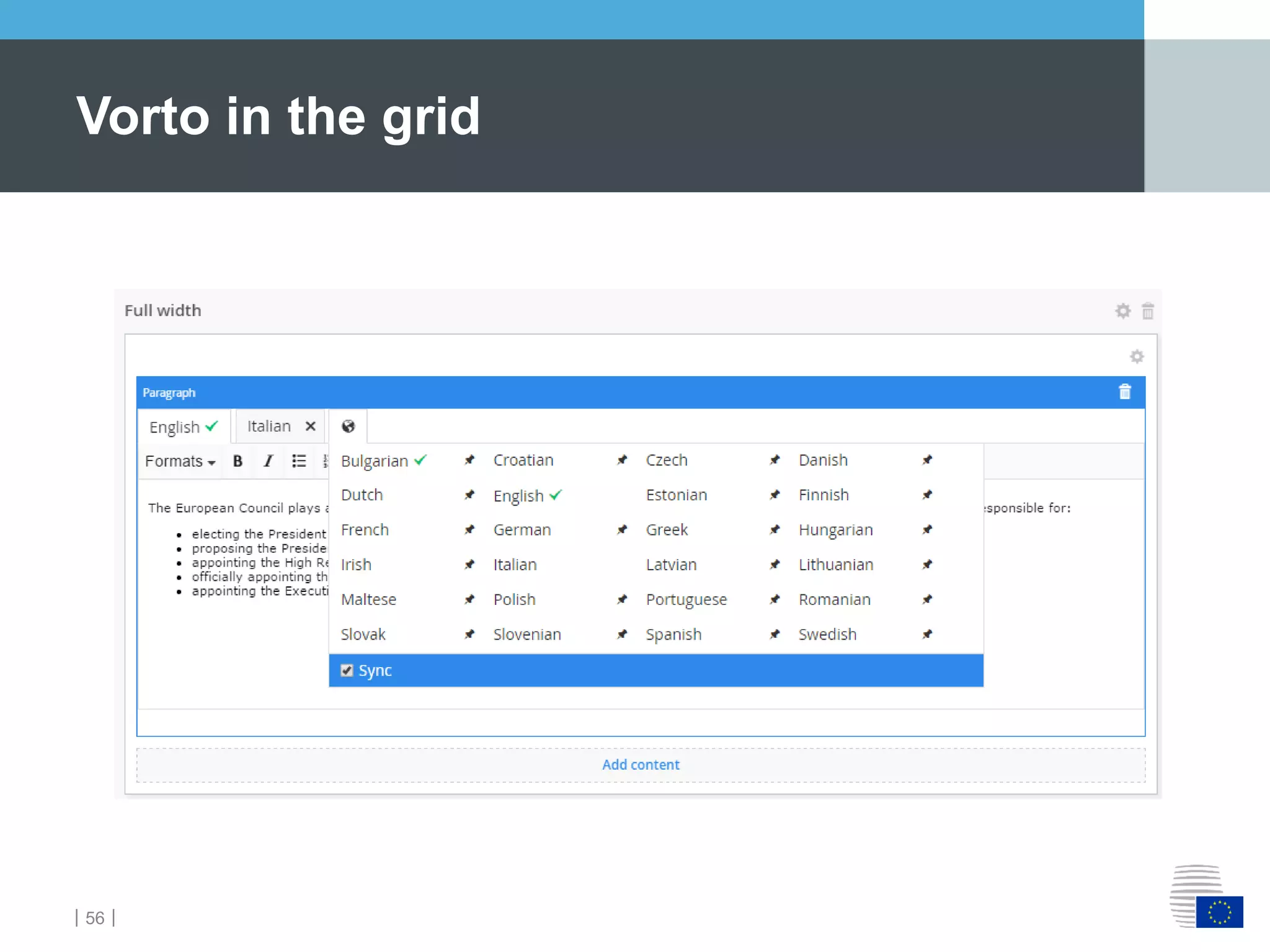 ｜56｜
Vorto in the grid
 