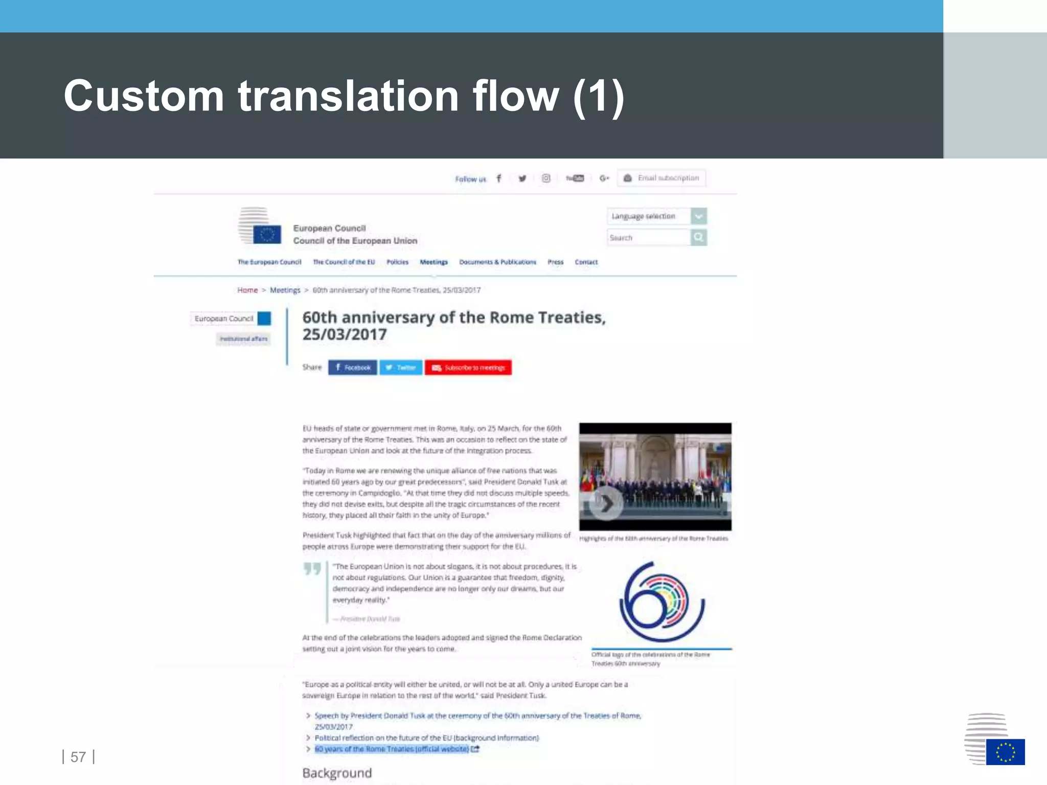｜57｜
Custom translation flow (1)
 