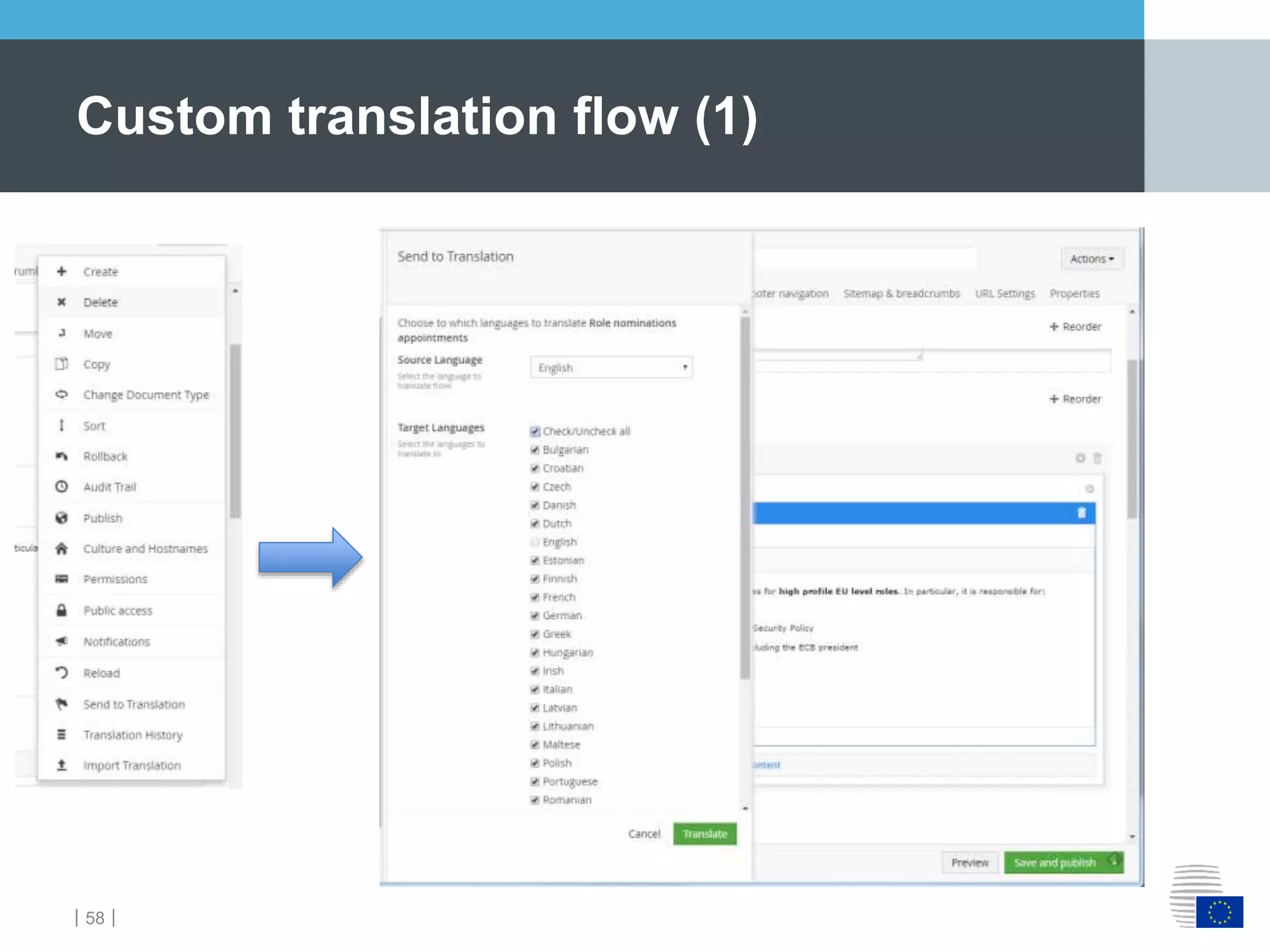 ｜58｜
Custom translation flow (1)
 