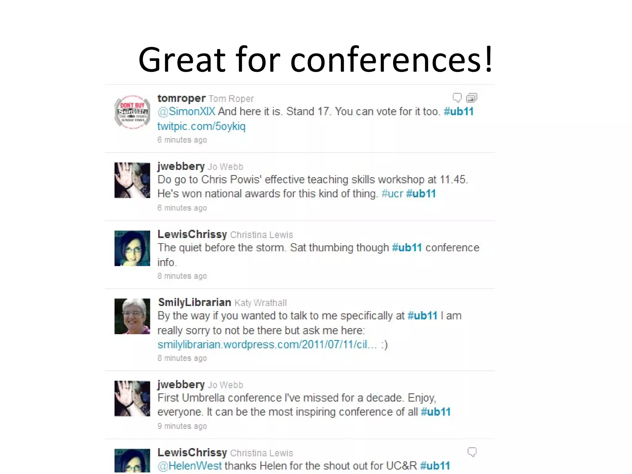 Great for conferences! 