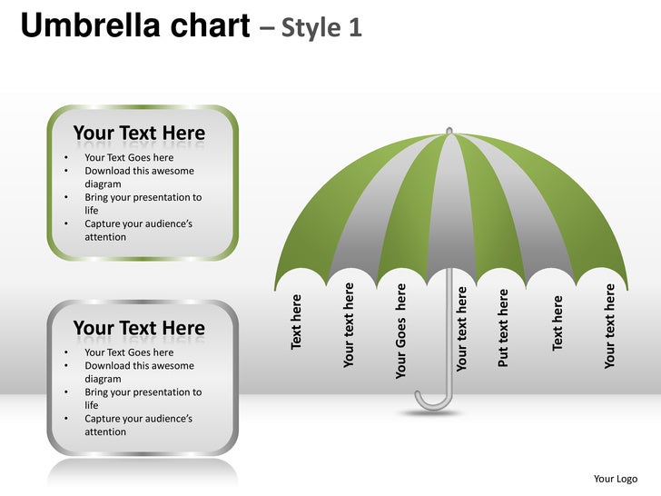 Umbrella chart style 1 powerpoint presentation templates