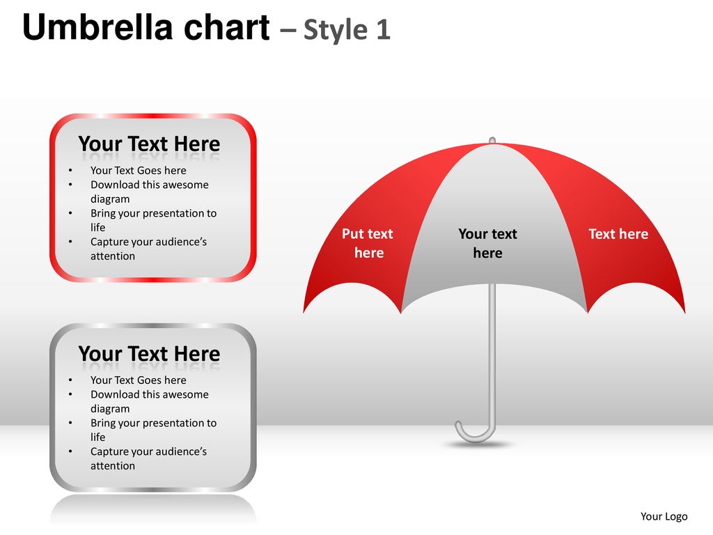 Umbrella chart style 1 powerpoint presentation templates