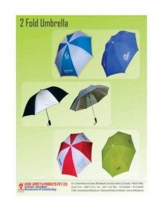 Avon Lifestyle Products Pvt. Ltd., Mumbai, Promotional Umbrellas, Bag & Pouches