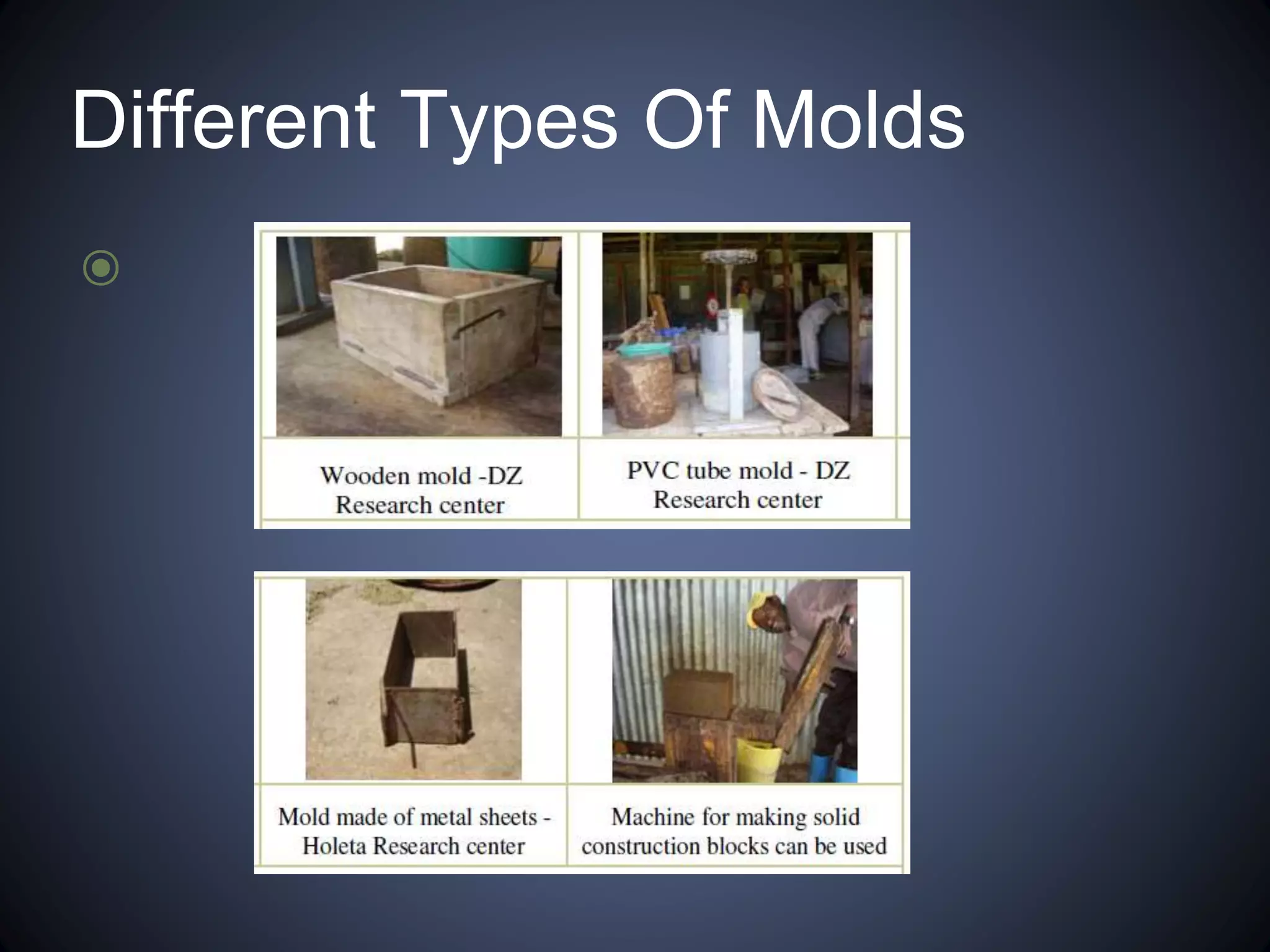 Different Types Of Molds 
⦿ 
 