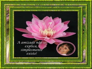 A amizade não se
    explica,
  simplesmente
     existe!
 