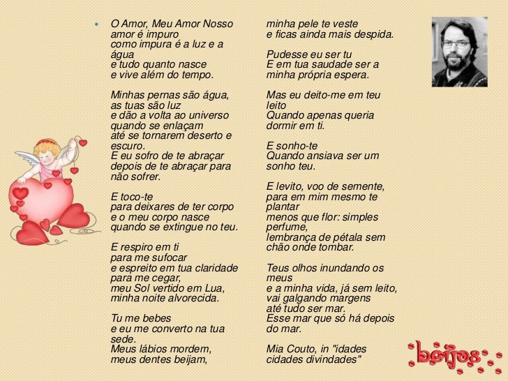 Um coração, um cúpido e um beijo por um poema de amor em ...