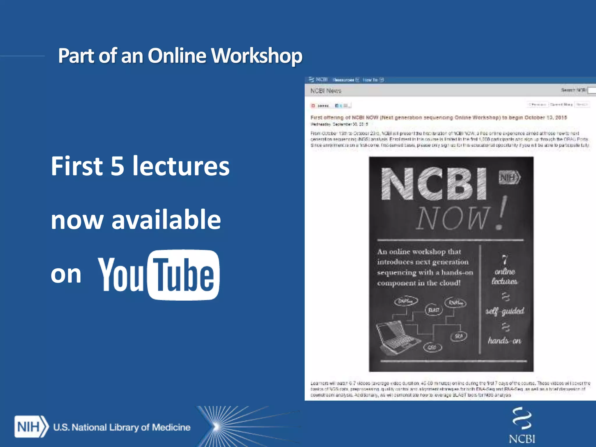 First 5 lectures
now available
on
 