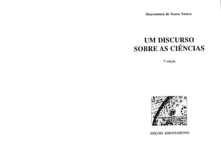 Um discuro sobre as ciências  - Boaventura S. Santos