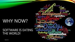 WHY NOW?
SOFTWARE IS EATING
THE WORLD!
@ajdomie
 