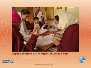 A special education class in progress at Umeed-e-Noor