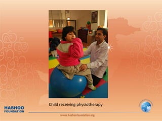 	    Child receiving physiotherapy