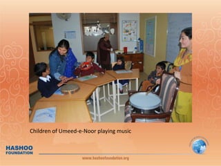 Children of Umeed-e-Noor playing music