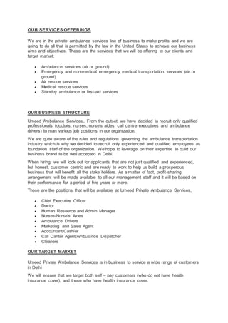 START UP- Umeed Ambulnce CABreport | DOCX