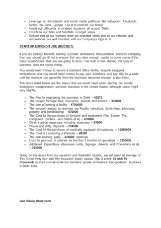 START UP- Umeed Ambulnce CABreport | DOCX