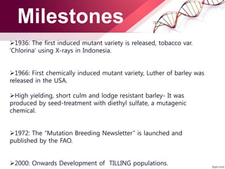 mutation breeding in pre & post genomic era | PPTX