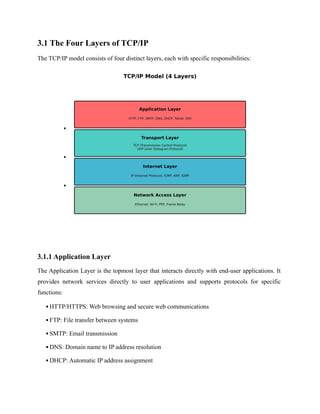 4 Layer Model Computing Networking Fundamentals Project by Umeh Paul Ogonna | Softicu Hub | DOCX
