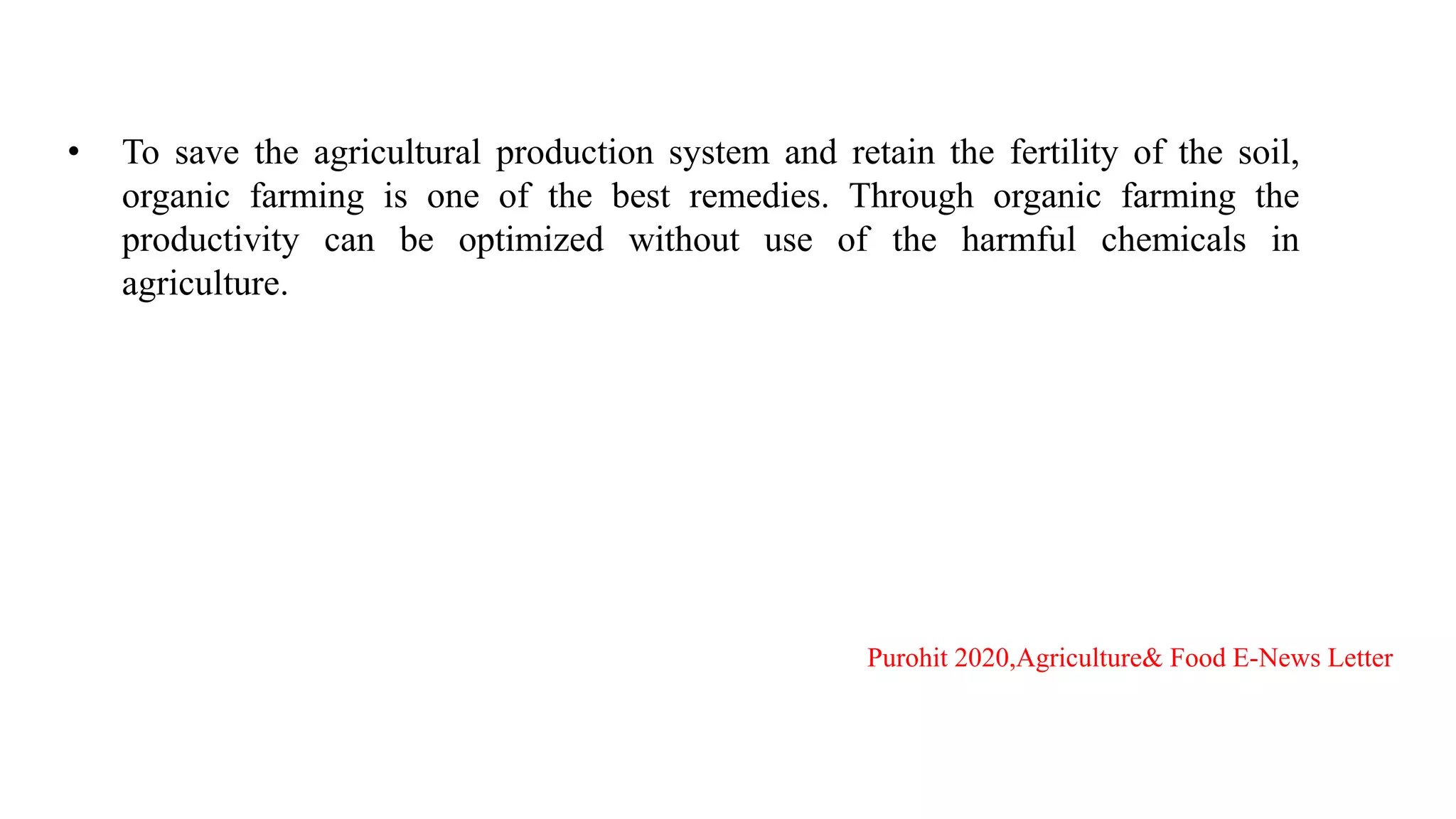 Role of organic inputs in maintaining soil health | PPTX