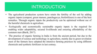 Role of organic inputs in maintaining soil health | PPTX