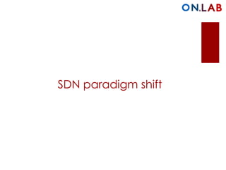 SDN paradigm shift
 