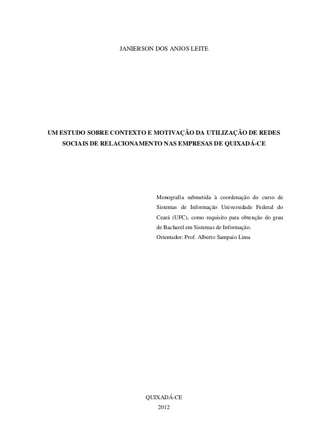 Monografia motivacao