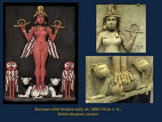 Burneyev relief (Kraljica noči), ok. 1800-170 pr. n. št., 
British Museum, London 
 