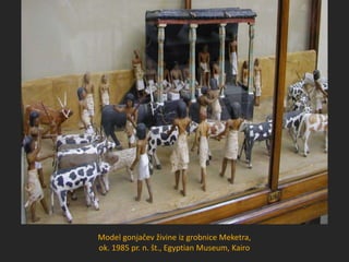 Model gonjačev živine iz grobnice Meketra,
ok. 1985 pr. n. št., Egyptian Museum, Kairo
 