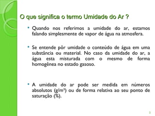 Umidade do ar | PPT