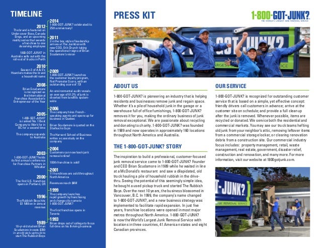 1 800 got junk press kit 1800 got junk flyer