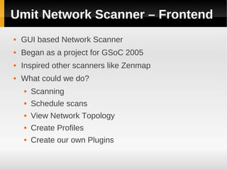 Network Programming with Umit project | PDF