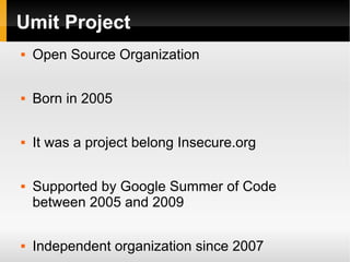 Umit Project Presentation | PDF