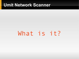 Umit Project Presentation | PDF