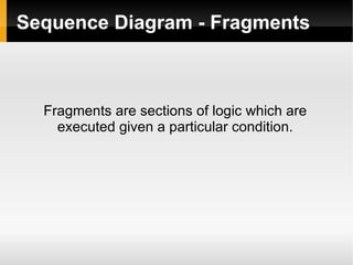 Class Diagrams Class diagrams are also used to denote dependencies Weak dependency … USES-A 