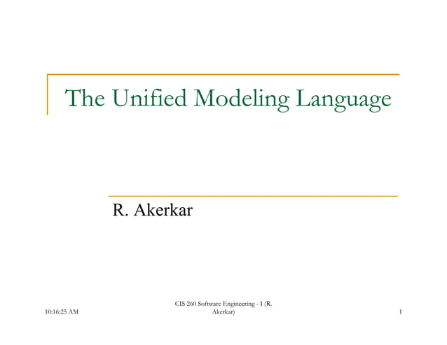 Unified Modelling Language | PPT
