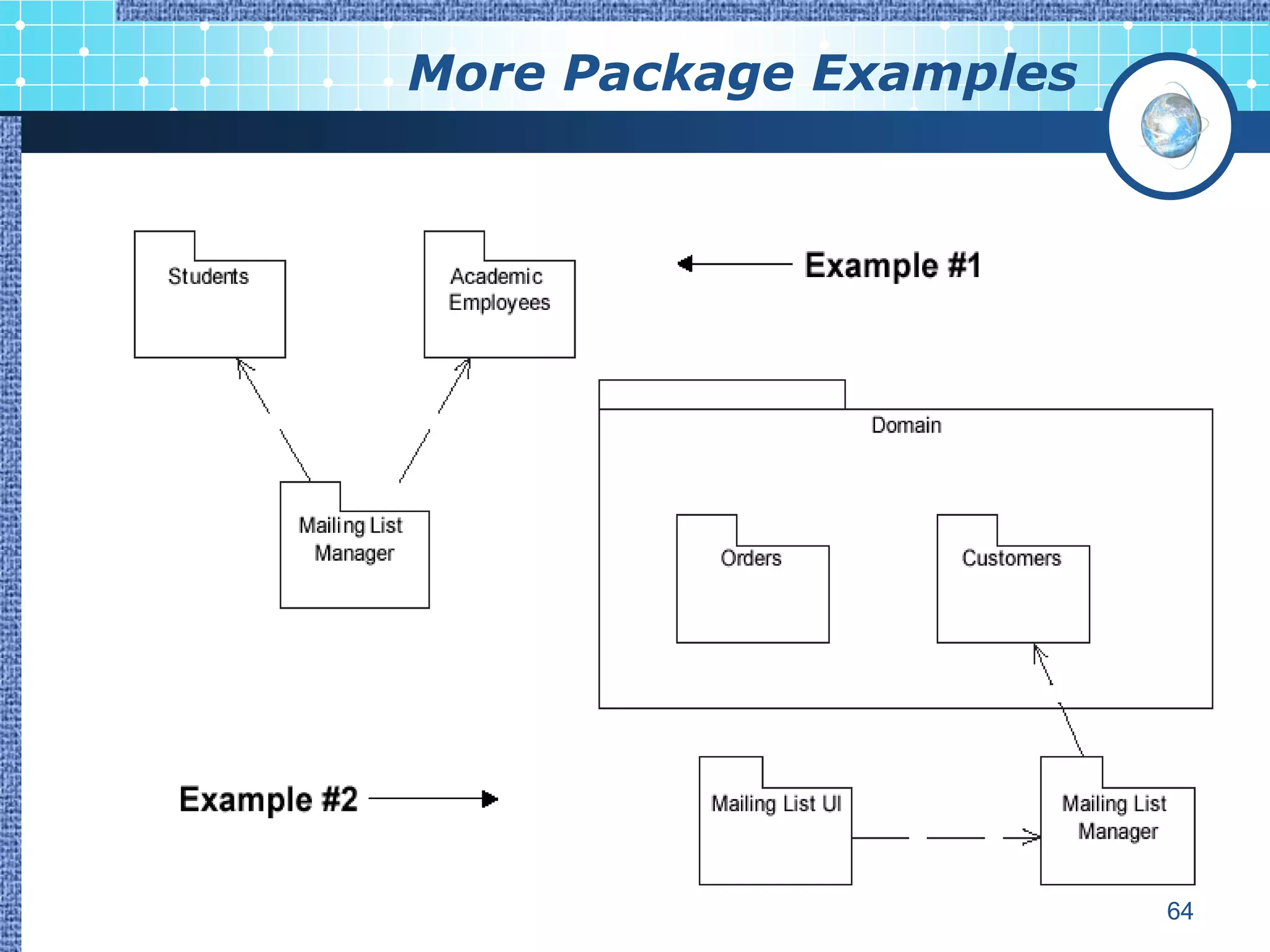 More Package Examples




                        64
 
