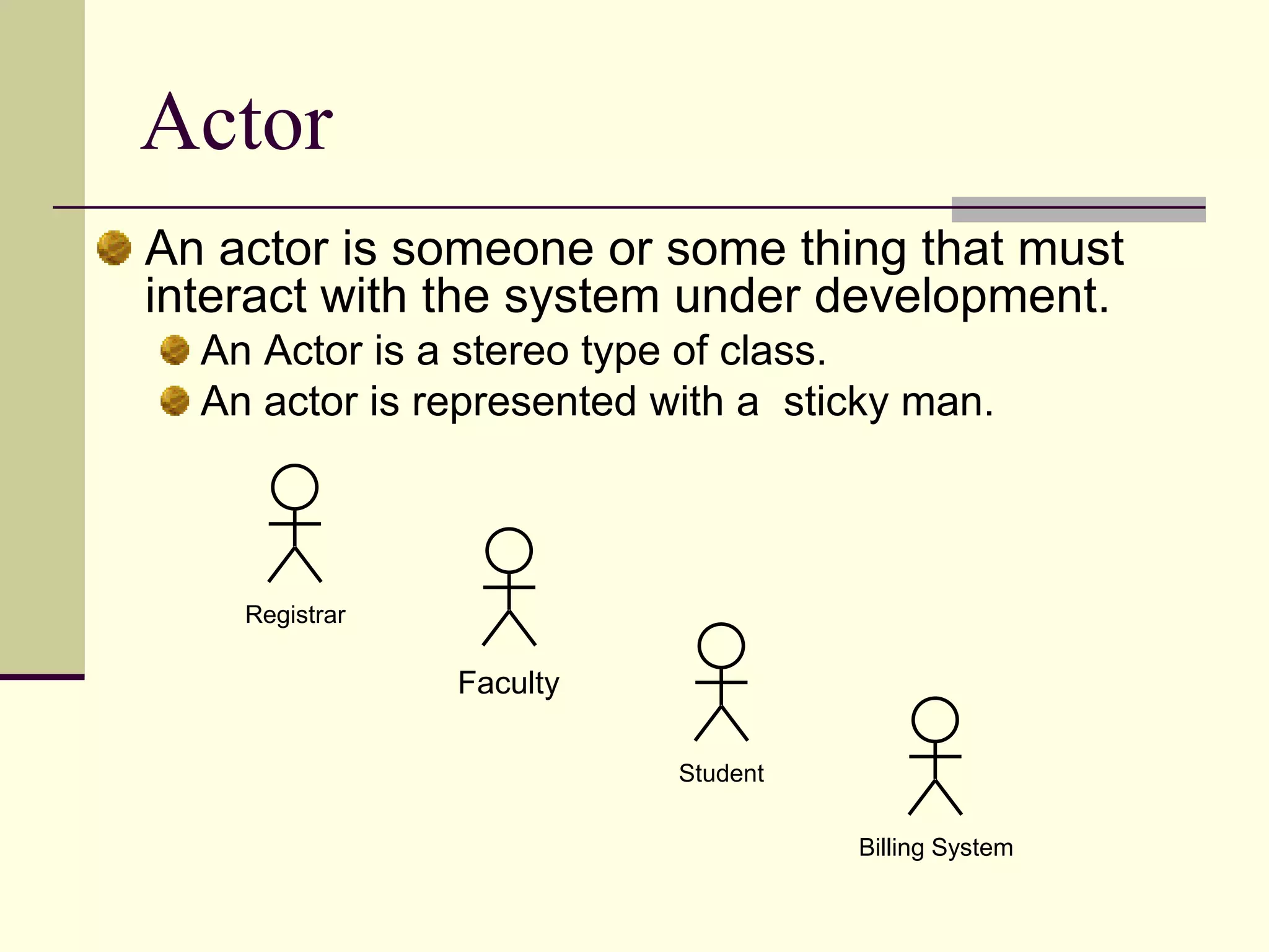 Static View is the foundation of UML. It captures the object Structure. It doesn’t contains details of dynamic behavior. 