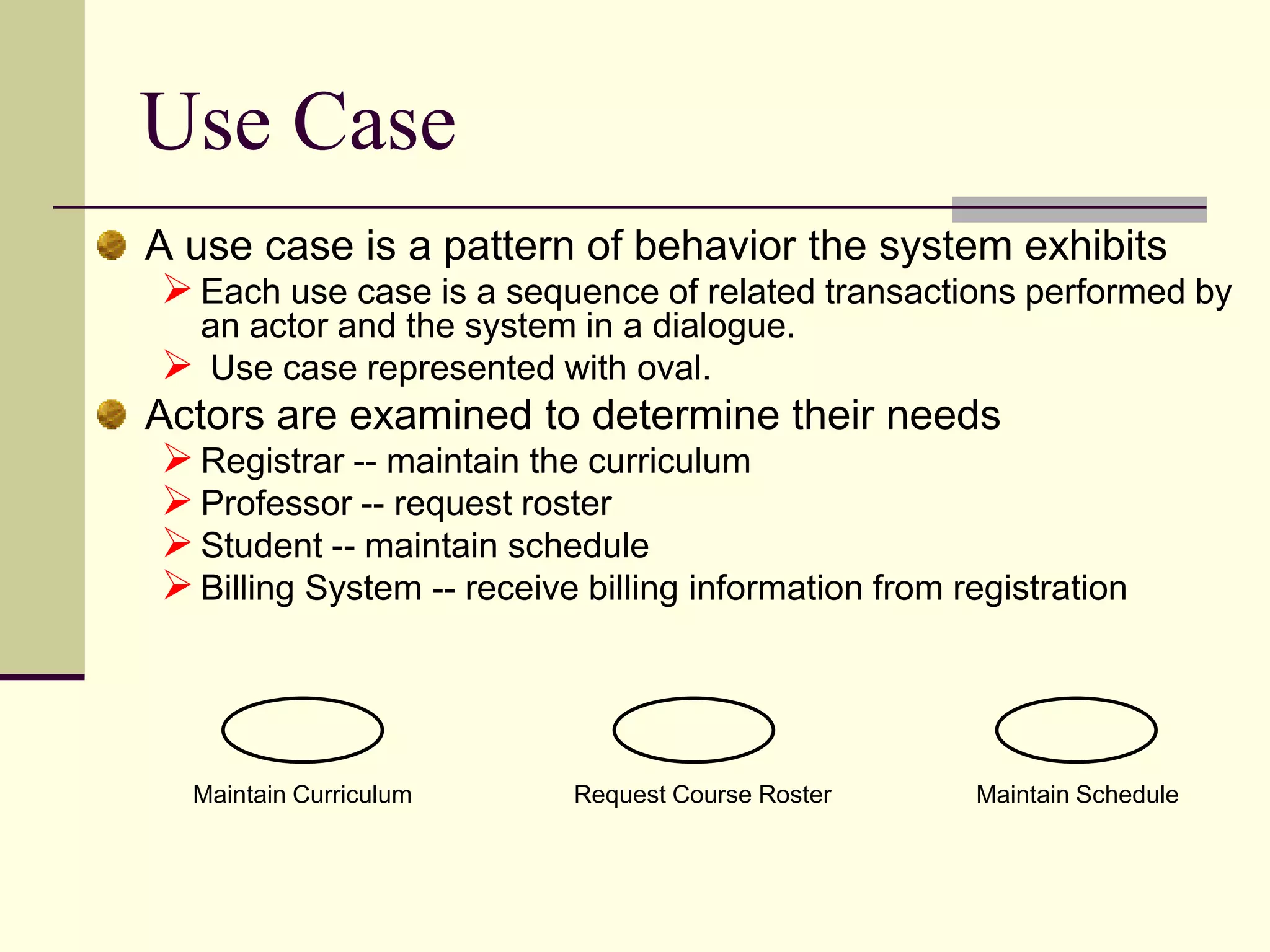 The key elements in the Static View are