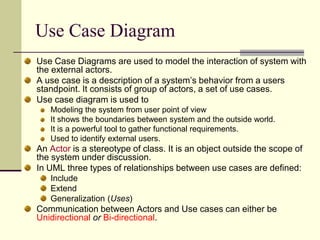 UML ViewsStatic ViewsDynamic ViewsStatic View: 