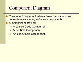 A class also has multiplicity. Navigation	Although association and aggregation are bi-directional by default, it is often desirable to restrict navigation to one direction. If navigation is restricted, an arrowhead is added to indicate the direction of the navigation. Concurrency	Inside class diagram, you can specify the attribute concurrency for each method. This concurrency states that it’s semantic of concurrent calls to the same passive instance. Basically it addresses the synchronization problem in the case of multiple threads. The different concurrency options are:Sequential
