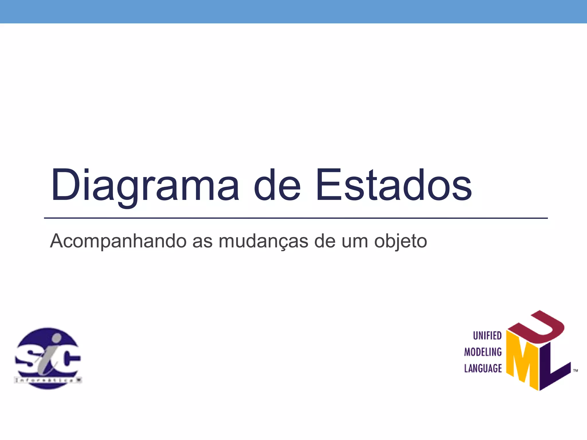 Diagrama de Estados
Acompanhando as mudanças de um objeto
 