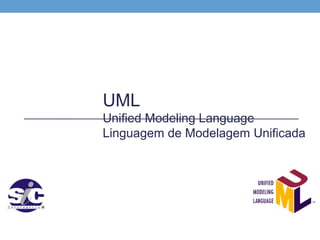 UML
Unified Modeling Language
Linguagem de Modelagem Unificada
 