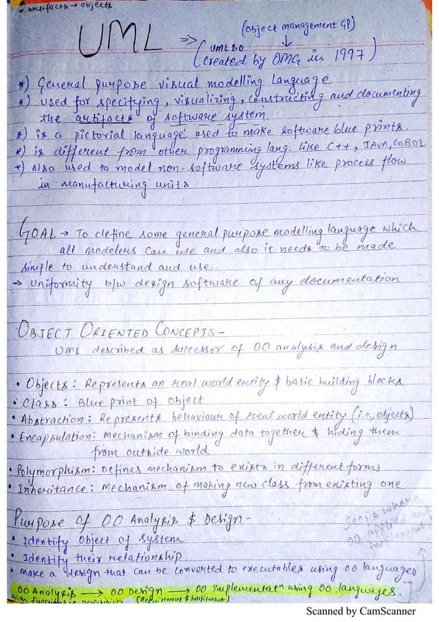 Unified Modeling Language(UML) Notes | PDF