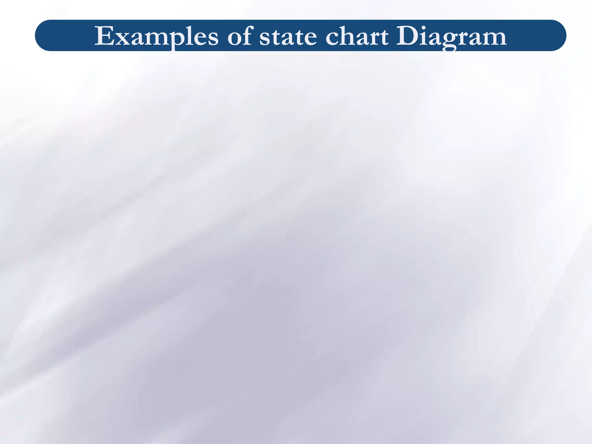Examples of state chart Diagram
 