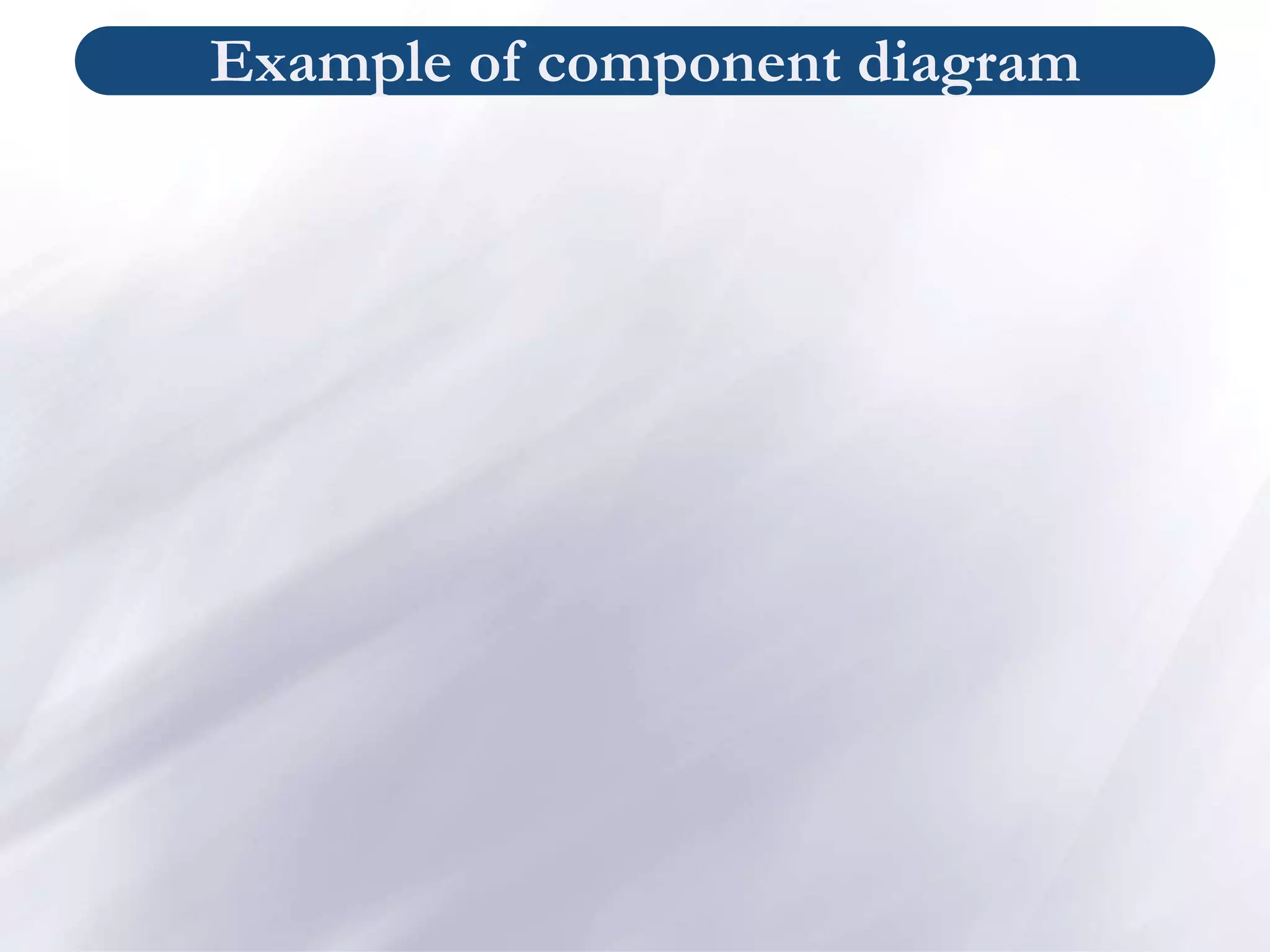 Example of component diagram
 
