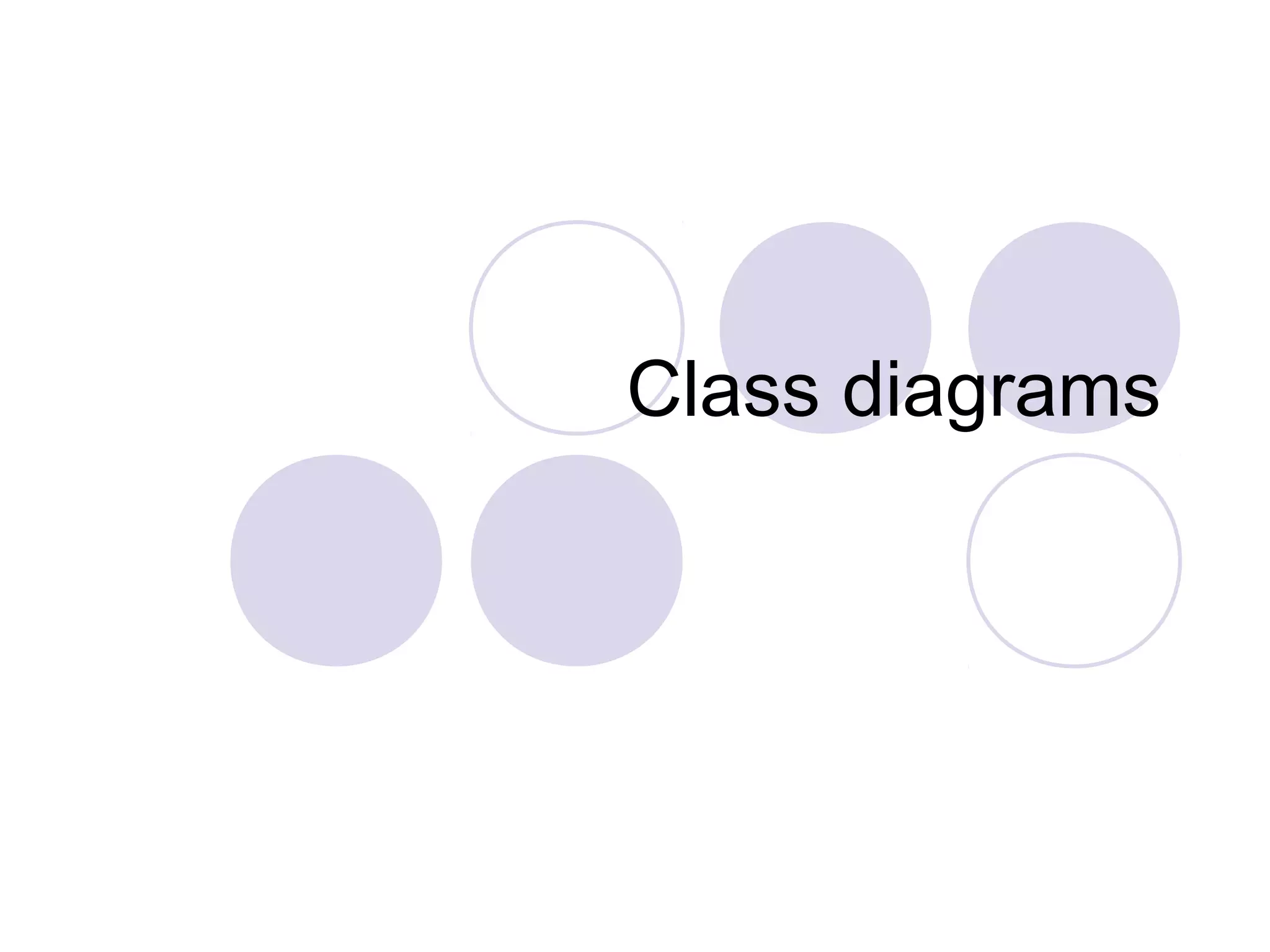 Class diagrams
 