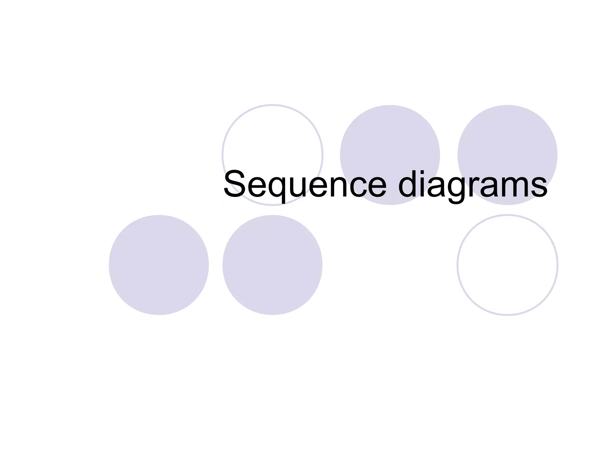 Sequence diagrams
 