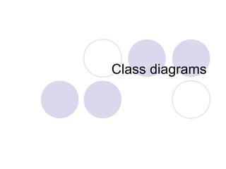Class diagrams
 