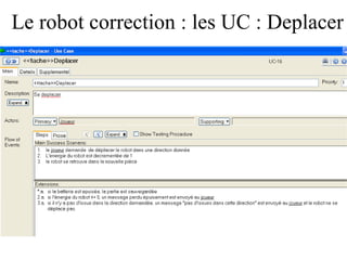 Le robot correction : les UC : Deplacer 